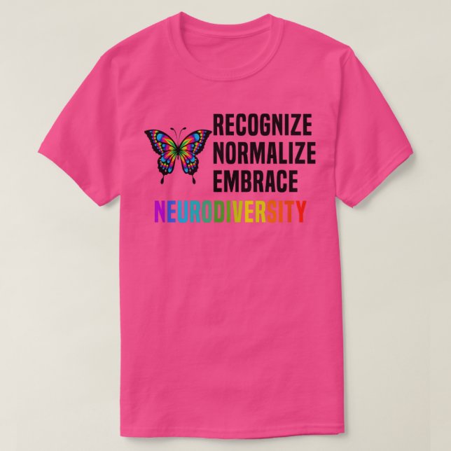 Erkennen der Embrace Neurodiversity3 T-Shirt (Design vorne)
