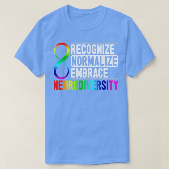 Erkennen der Normalisierung der Embrace Neurodiver T-Shirt (Design vorne)