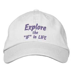 ERKENNEN SIE DAS "IF" in der LIFE-Kappe (weiß) Bestickte Baseballkappe