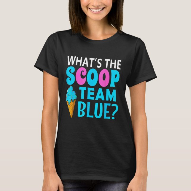 Erkennt, dass Eiscreme-Gender Team Blue Was bringt T-Shirt (Vorderseite)