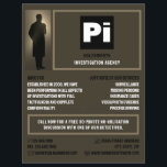 Erkennungslogo, Privatdetektiv-Ermittler Flyer<br><div class="desc">Detective Logo,  Flyer des Detektivs durch den Business Card Store.</div>