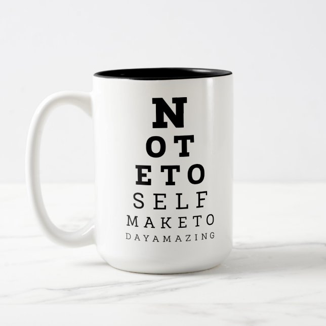 Erkennungstest-Hinweis, die Sie heute Phantastisch Zweifarbige Tasse (Links)