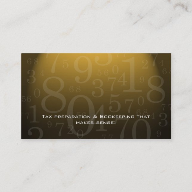 Erklären - Buchhaltungs-Visitenkarte-Gold Visitenkarte (Vorderseite)
