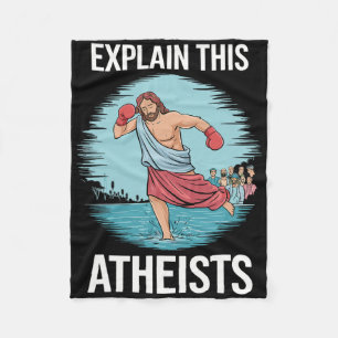 Erklären Sie diesen Atheisten Jesus Boxhandschuhe  Fleecedecke