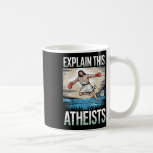 Erklären Sie diesen Atheisten Jesus Boxhandschuhe Kaffeetasse