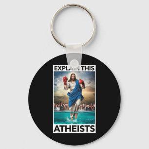 Erklären Sie diesen Atheisten Jesus Boxhandschuhe  Schlüsselanhänger