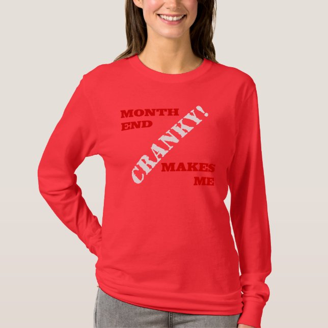 Erklärenu. Finanzmonatsende-Zustimmungs-Briefmarke T-Shirt (Vorderseite)