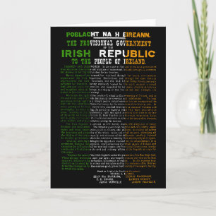 Erklärung der Irischen Republik zu Ostern Feiertagskarte