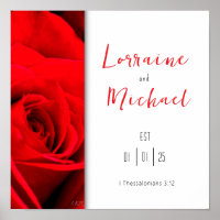 Erklärung der Liebe Rote Rose Square Poster