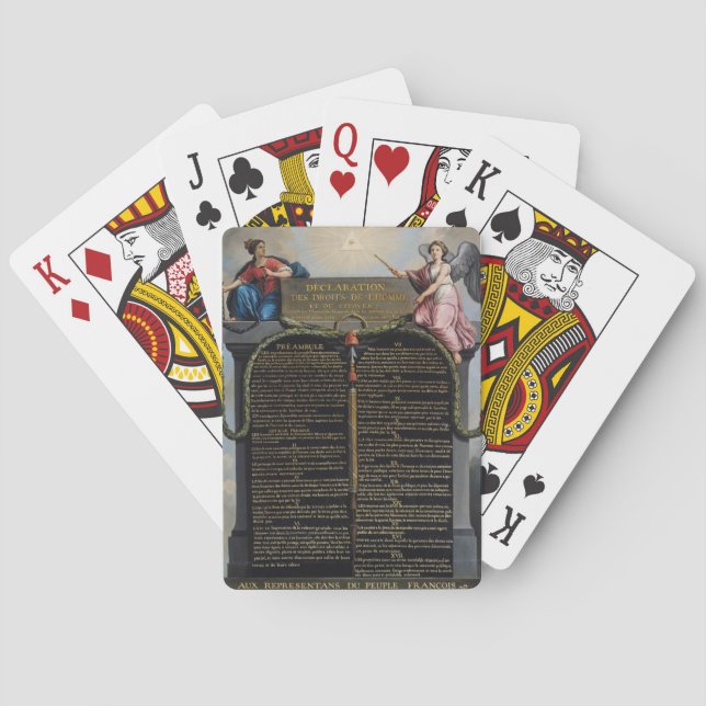 Erklärung der Menschen- und Bürgerrechte Spielkarten (Rückseite)