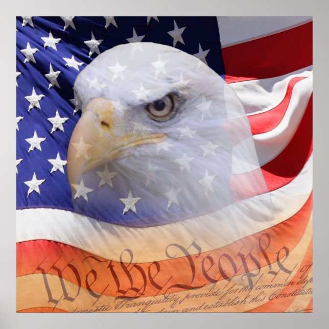 Erklärung der Unabhängigkeit des amerikanischen Fl Poster (Vorne)