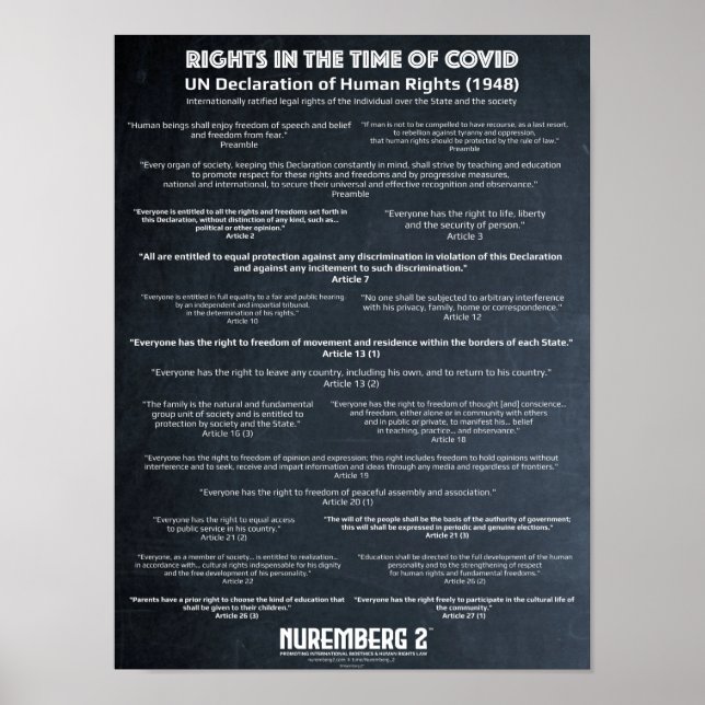Erklärung der Vereinten Nationen zu den Menschenre Poster (Vorne)
