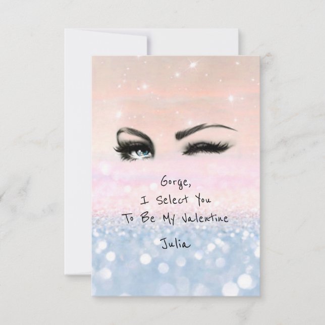 Erklärung von Marilyn Monroe Pink Blu Valentine Li Einladung (Vorderseite)