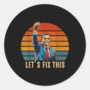 Erklärung von Obama Comeback 2028 Runder Aufkleber