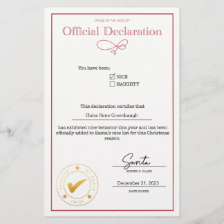 Erklärung von Santa Nice