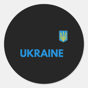 Erklärung zum ukrainischen Dreizack  Runder Aufkleber