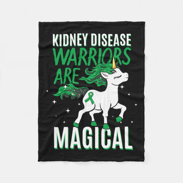 Erkrankungen Krieger Magische Unicorn Grüne Organs Fleecedecke (Vorderseite)