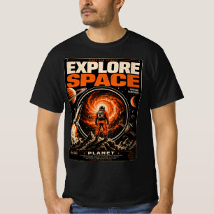 Erkunde den Weltraum – Retro-Sci-Fi T-Shirt