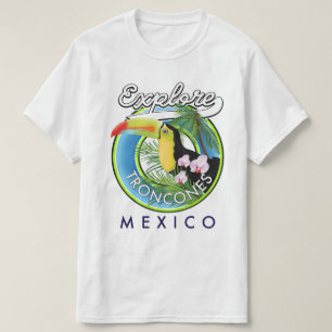 Erkunde Troncones Mexico Retro-Logo T-Shirt