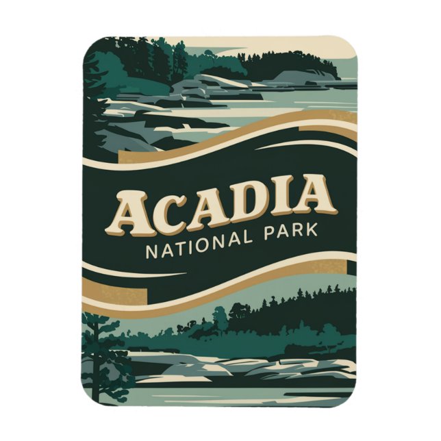 Erkunden des Acadia Nationalparks Maine Magnet (Vertikal)