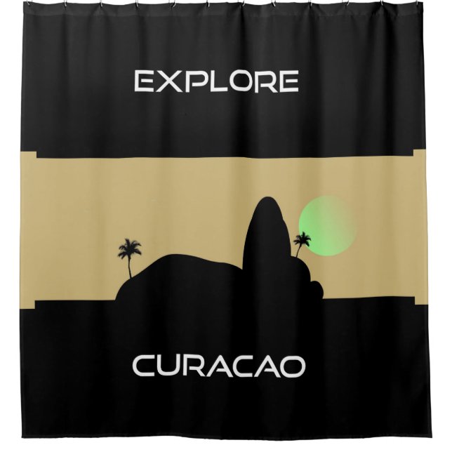 Erkunden Sie Curaçao Duschvorhang (Vorderseite)