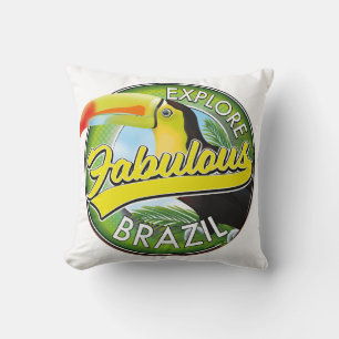 Erkunden Sie das fantastische Brasilien Logo Magne Kissen