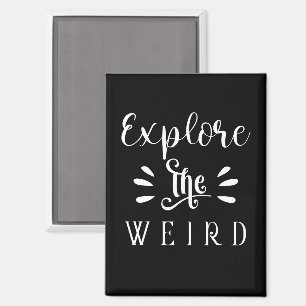 Erkunden Sie das seltsame Zitat-Typografie-Design Magnet