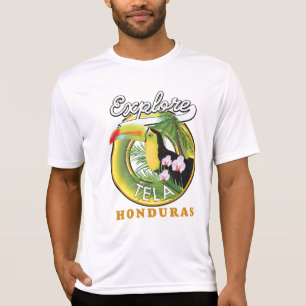 Erkunden Sie das Tela Honduras Reise Logo T-Shirt