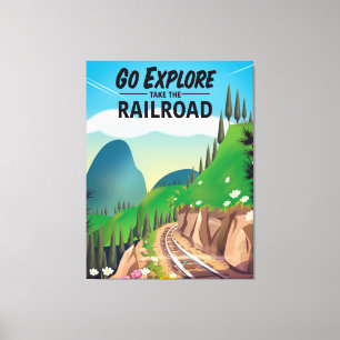 Erkunden Sie die Eisenbahn Leinwanddruck