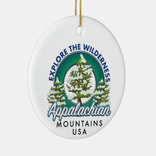Erkunden Sie die Wildnis Appalachian Mountains Rei Keramik Ornament