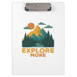 Erkunden Sie mehr - Retro Mountain & Forest Advent Klemmbrett