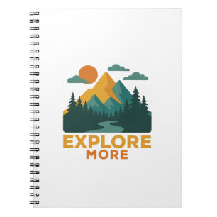Erkunden Sie mehr - Retro Mountain & Forest Advent Notizblock