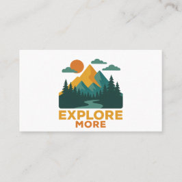 Erkunden Sie mehr - Retro Mountain & Forest Advent Visitenkarte