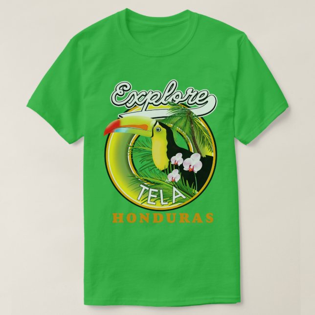 Erkunden Sie Tela Honduras Reisen T-Shirt (Design vorne)