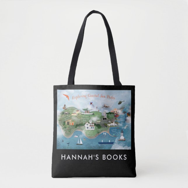 Erkundung der Küste San Pedro Illustration Tasche (Vorderseite)