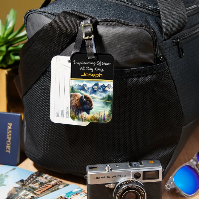 Erkundung der Landschaft von Seren mit Büffel Gepäckanhänger (Vorderseite & Rückseite)