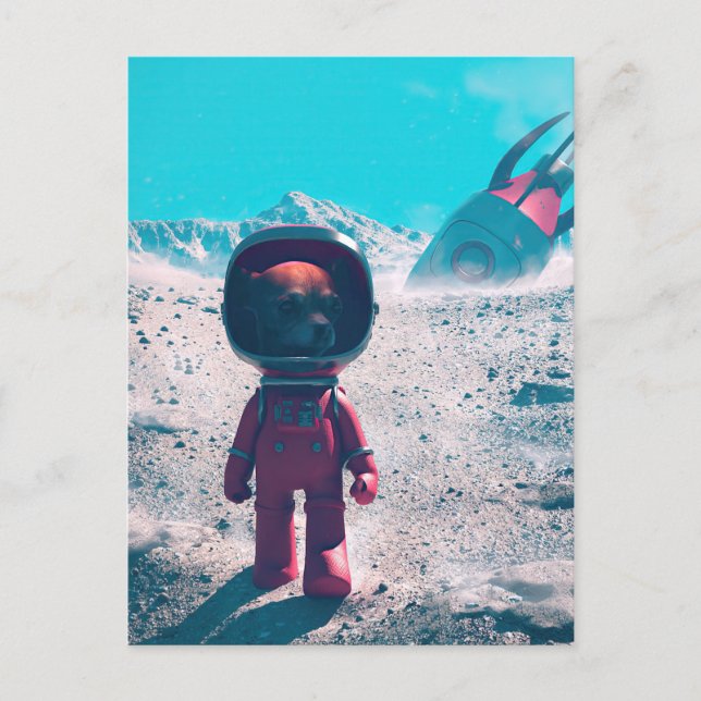 Erkundung der Postkarte Desolate Planet (Vorderseite)