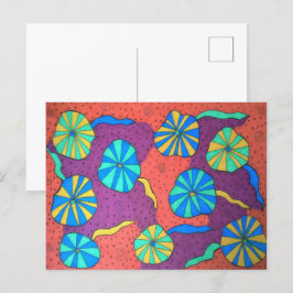 Erkundung der Tiefen farbenfroh Abstrakt Postkarte