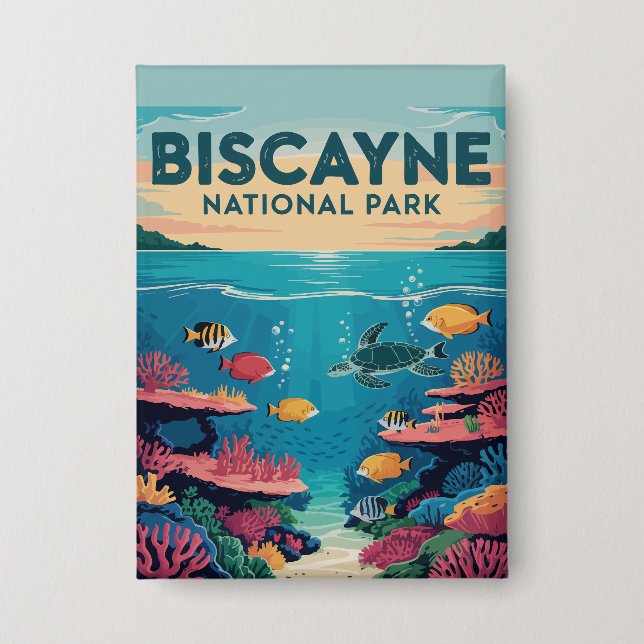 Erkundung des Biscayne National Park Florida Gewäs Button (Vorderseite)