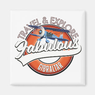 Erkundung des fabelhaften Gibraltar-Logos Magnet