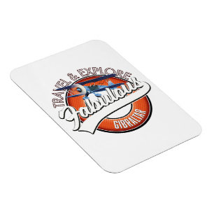 Erkundung des fabelhaften Gibraltar-Logos Magnet