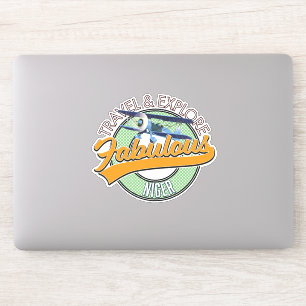 Erkundung des fabelhaften Niger Logos Aufkleber