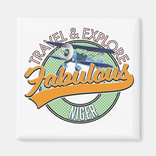 Erkundung des fabelhaften Niger Logos Magnet (Vorne)