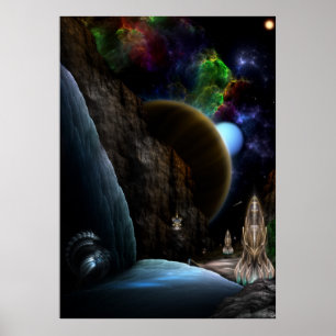 Erkundung des Fraktal Art Wall Poster