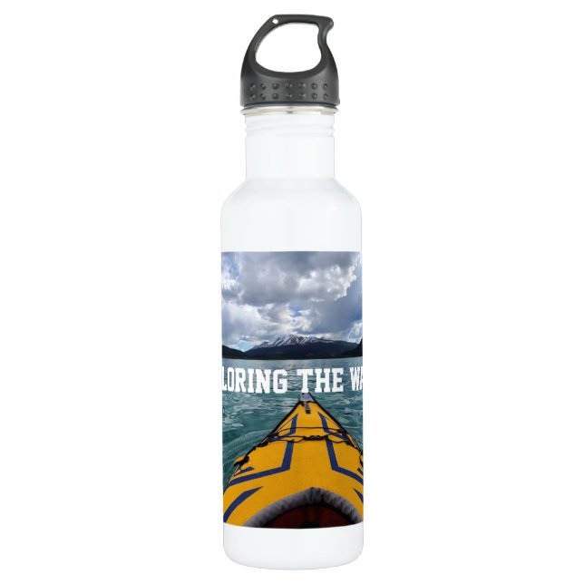 Erkundung in Kayak Wasserflasche Edelstahlflasche (Vorderseite)