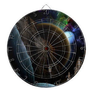 Erkundung von Weltraumkunst Fraktal Dartscheibe