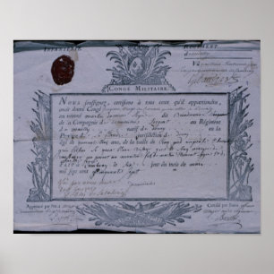 Erlaubnis für den Kampf von Rossbach, 1757 Poster