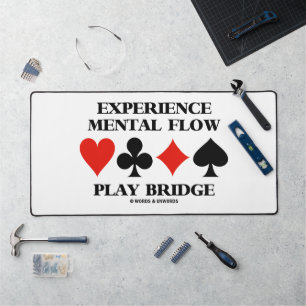 Erlebe Mental Flow beim Bridge-Spielen mit 4 Karte Schreibtischunterlage