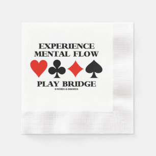 Erlebe Mental Flow Spiel Bridge 4 Kartenfarben Serviette
