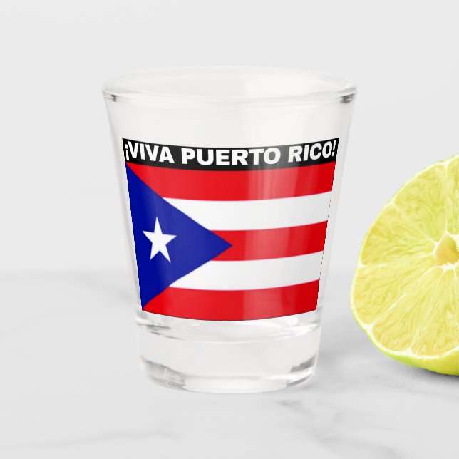 ERLEBE PUERTO RICO SCHNAPSGLAS (Vorderseite)